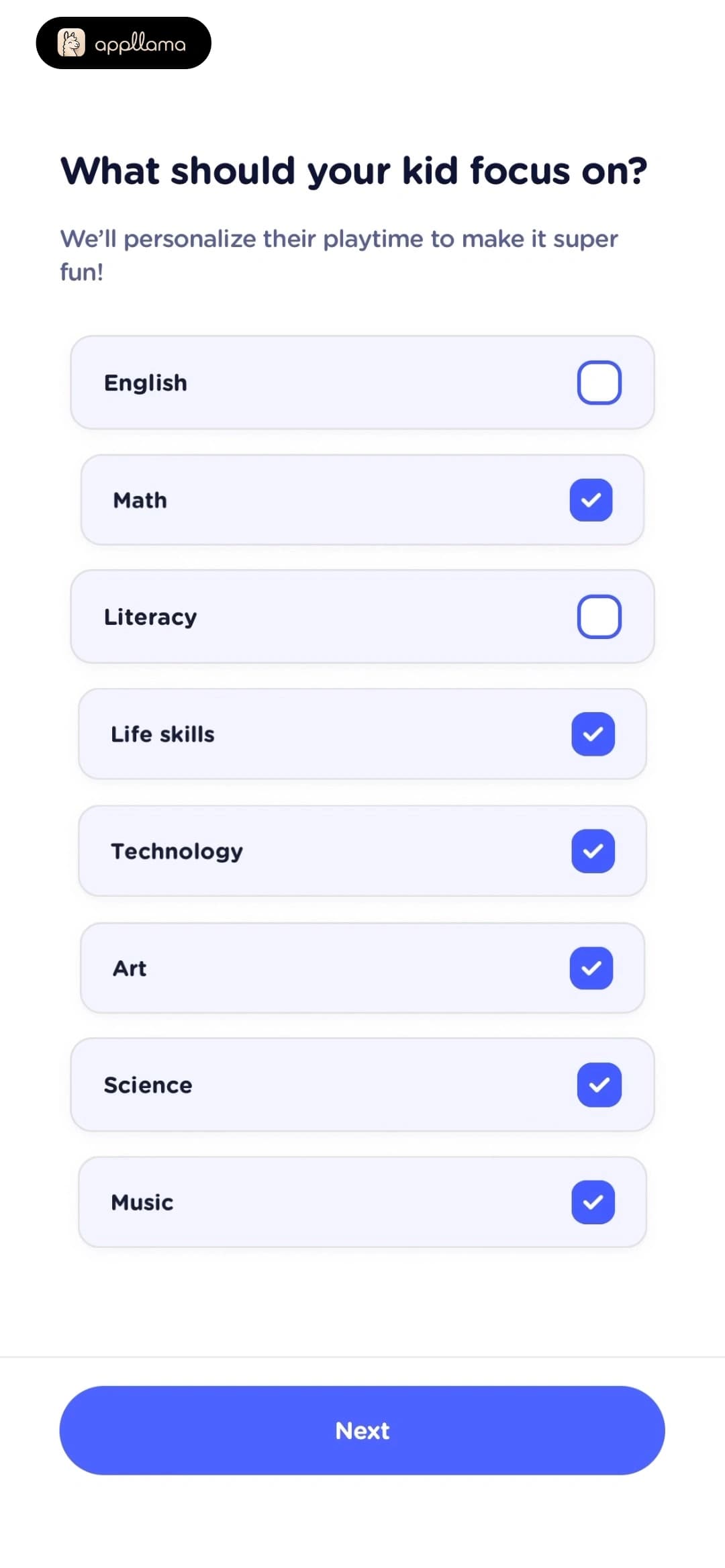 Interest Selection