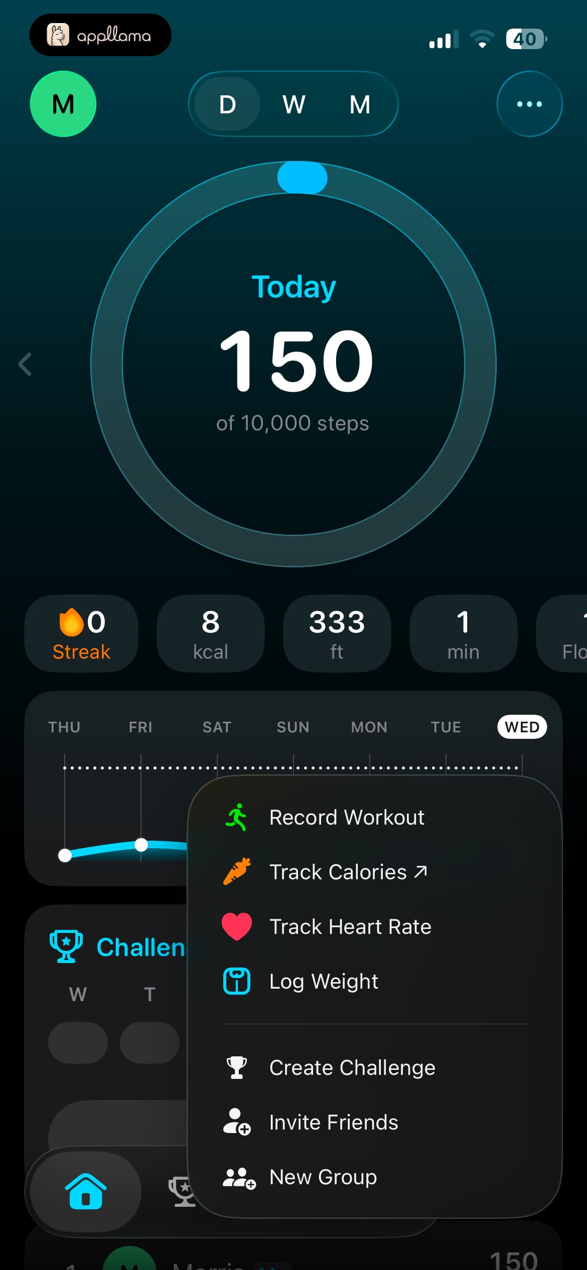 Quick Actions Menu