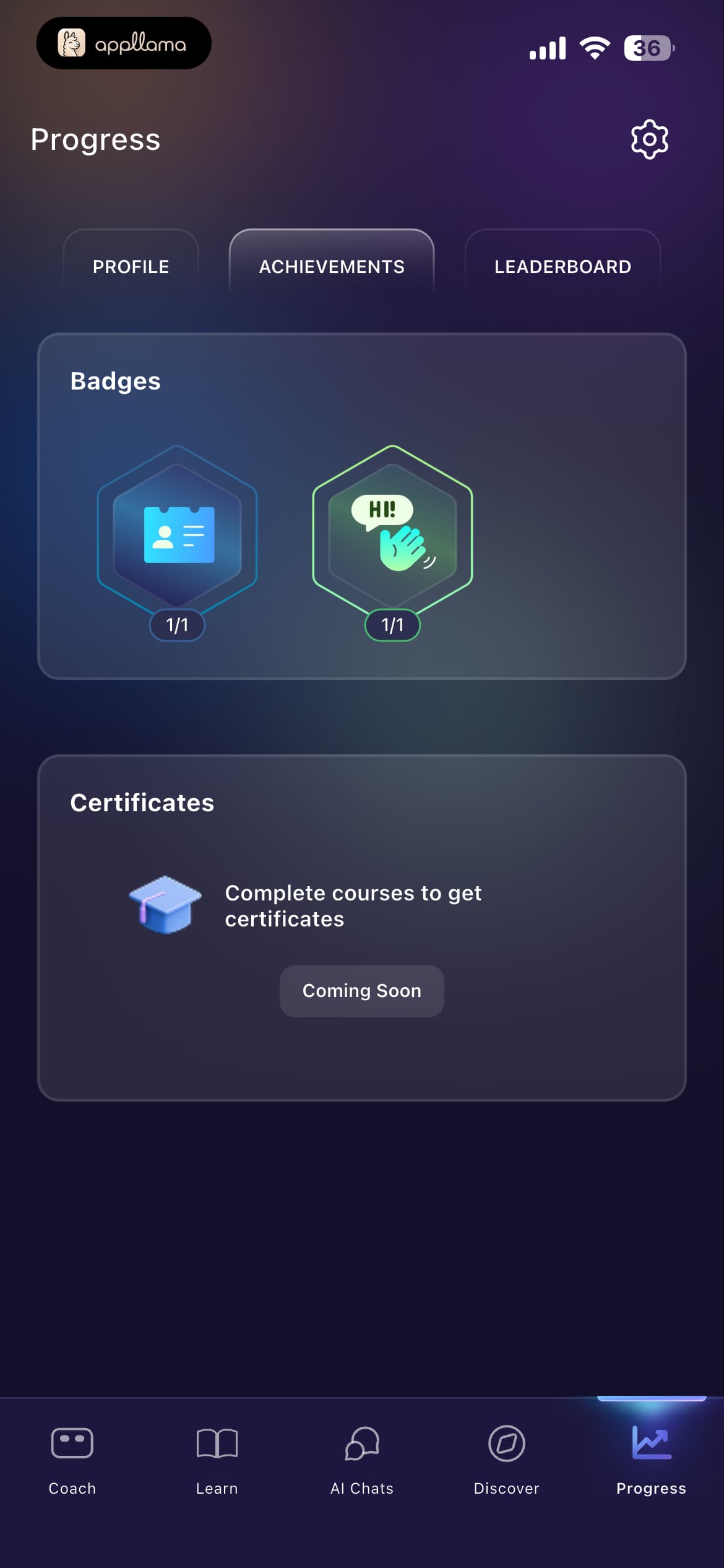 Progress Achievements
