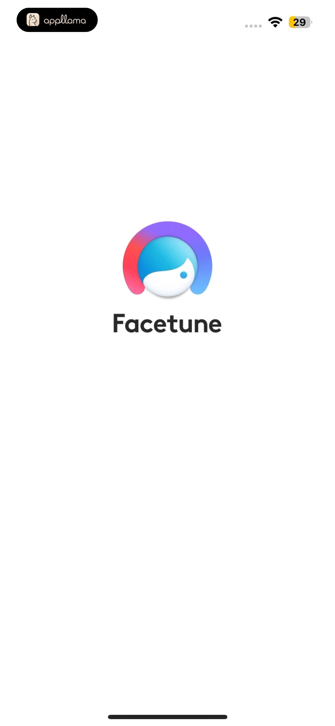 Facetune: Photo & Video Editor home screen