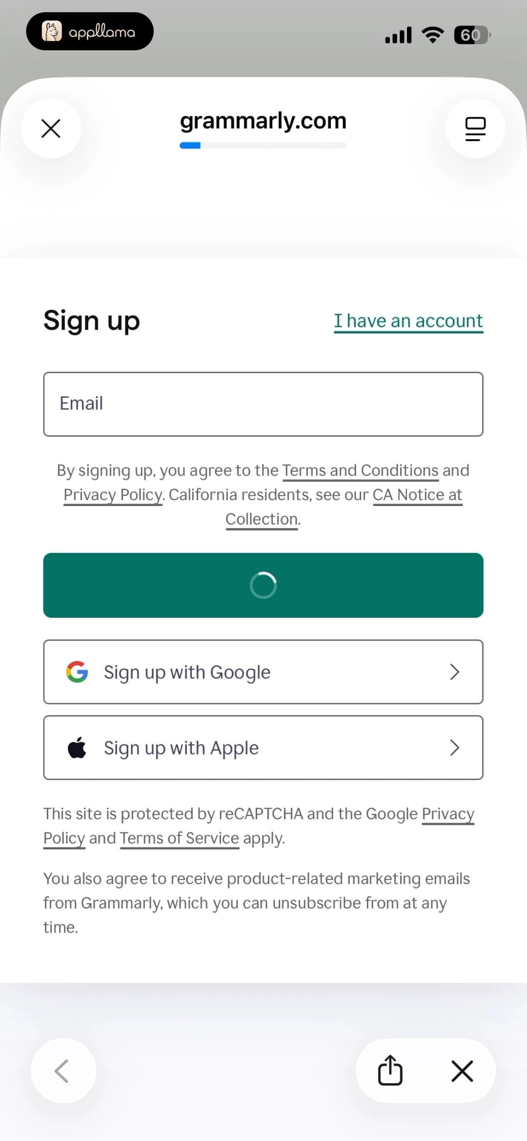 Email Sign-Up Form