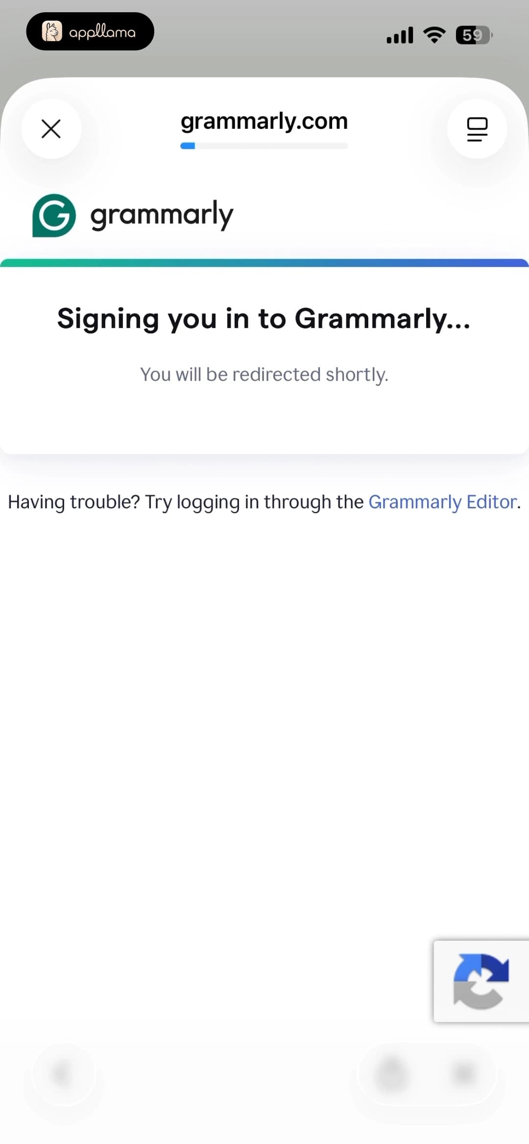 Sign-In Loading
