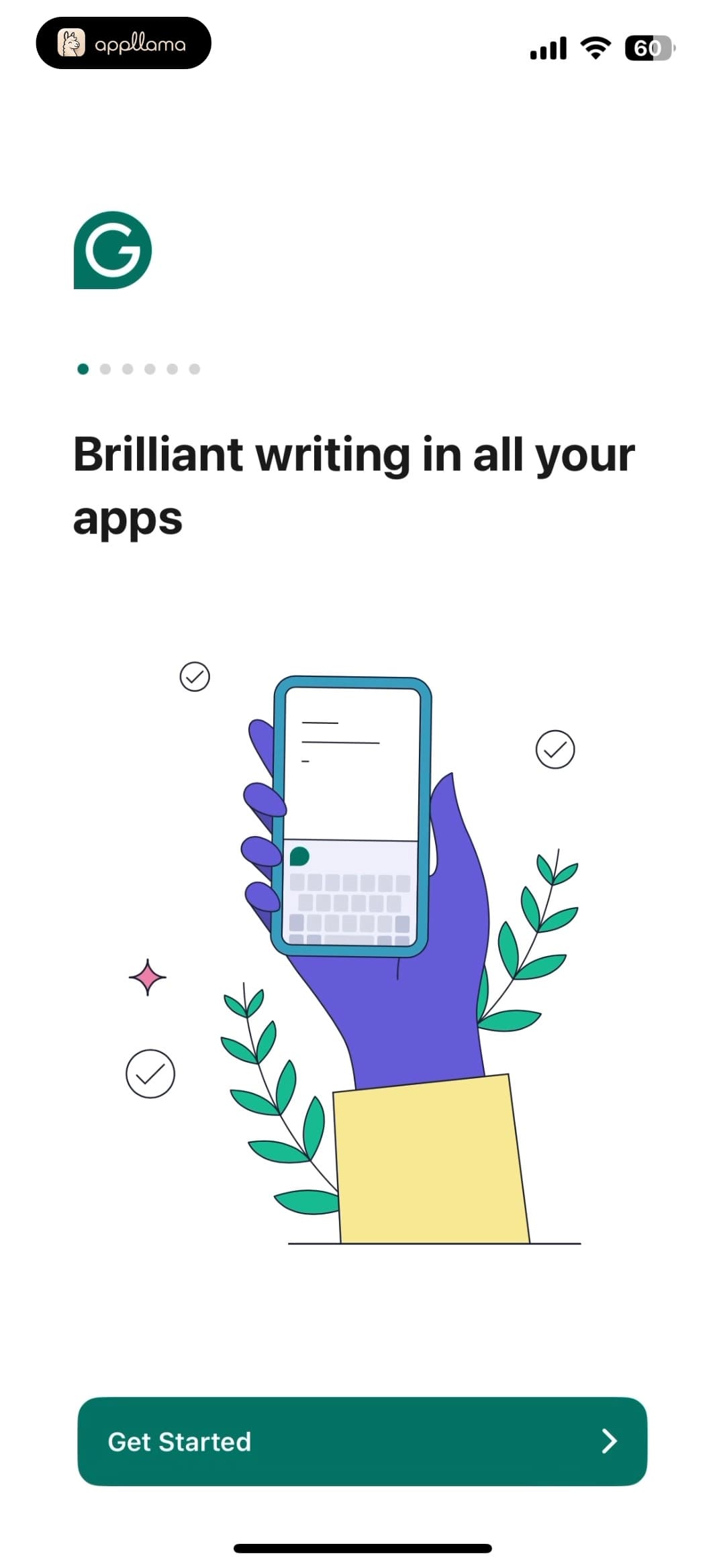 Grammarly: AI Keyboard & Notes home screen