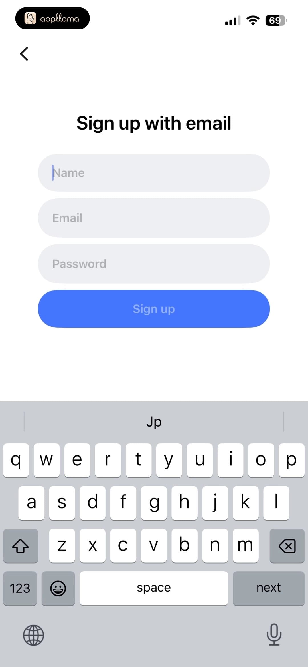 Email Sign Up