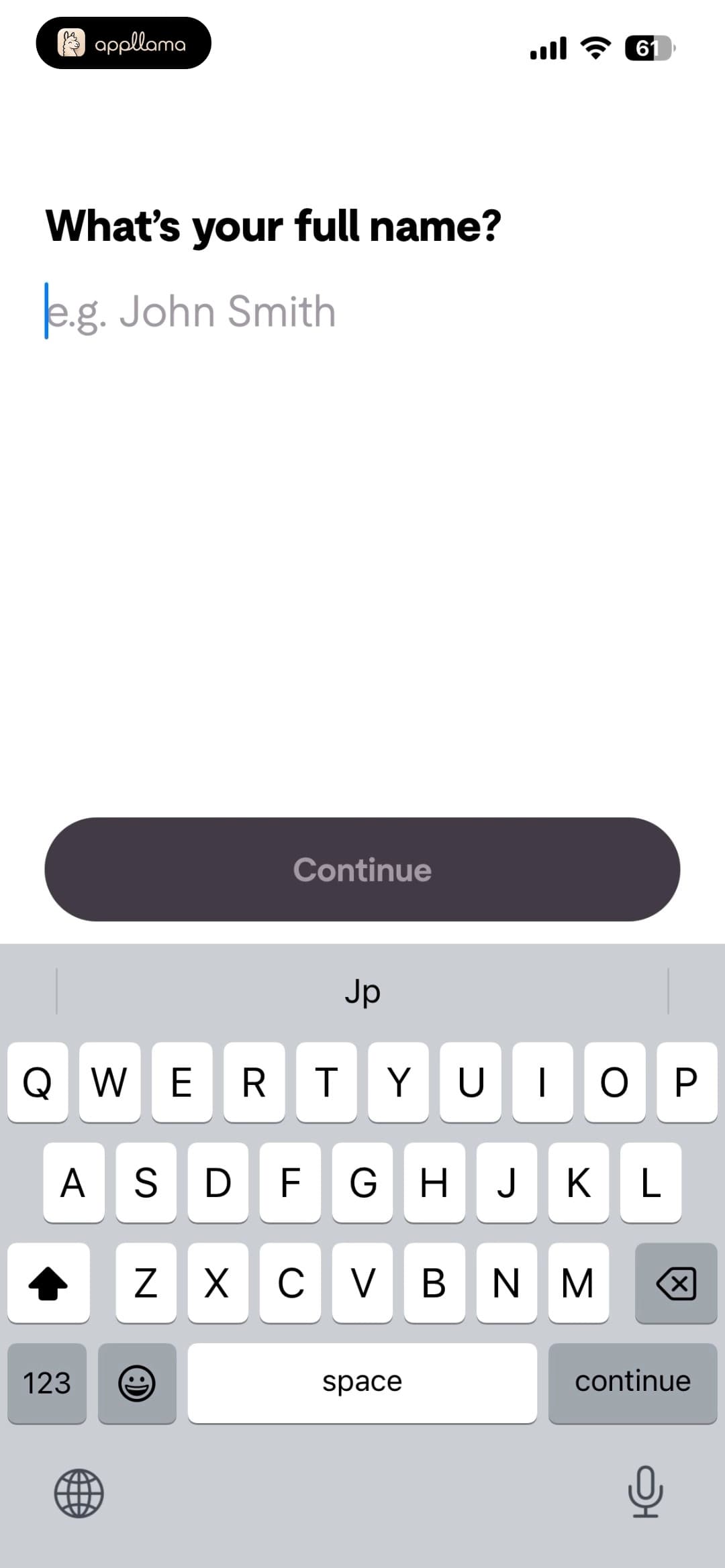 Full Name Entry