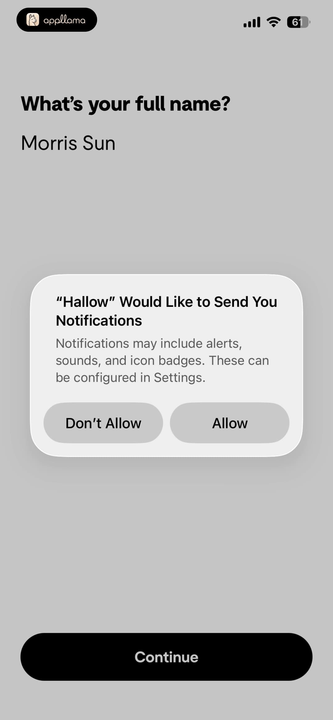 Notification Prompt