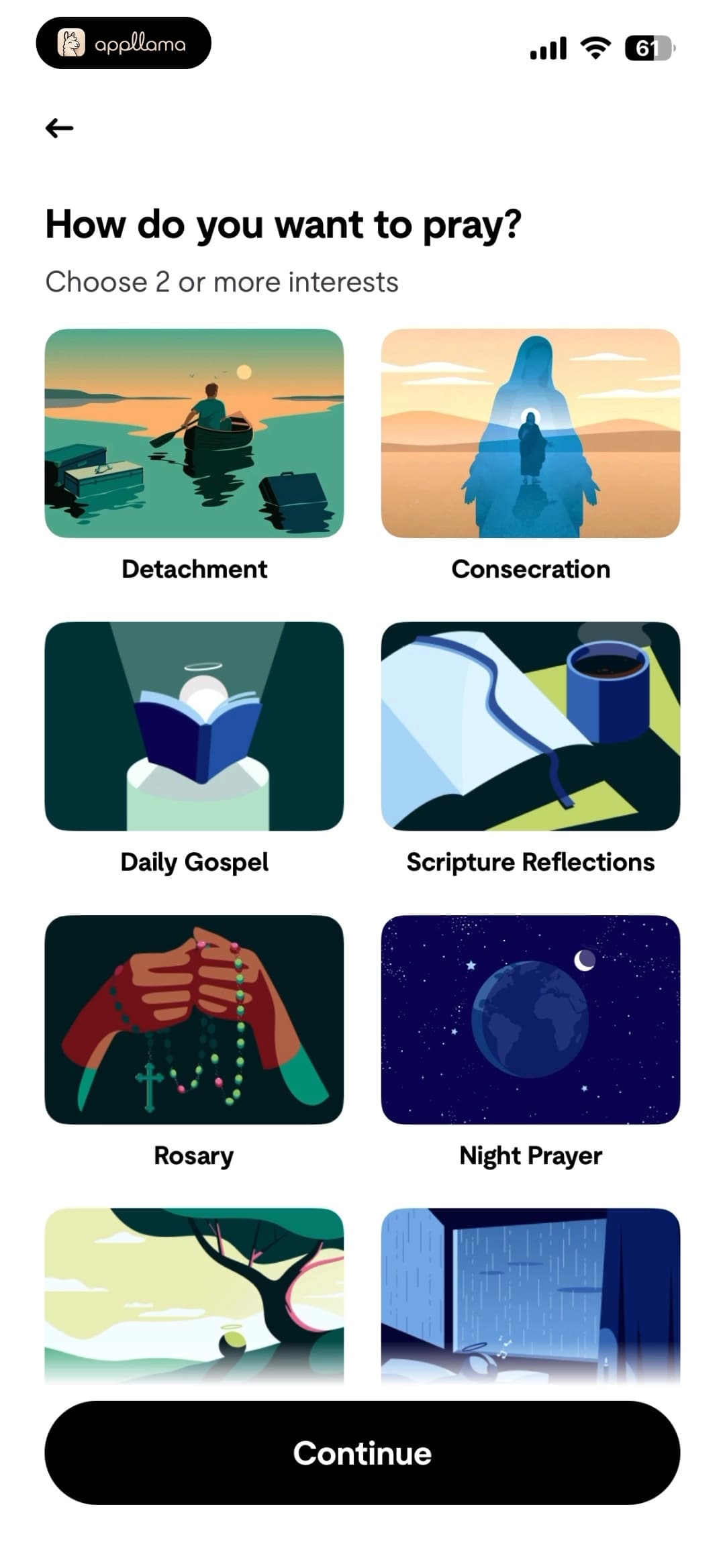Prayer Style Selection
