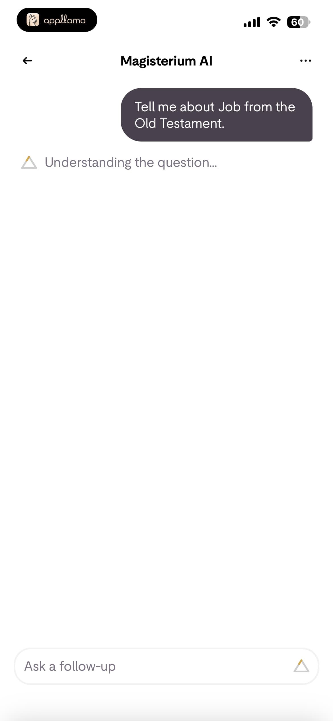 AI Chat Empty