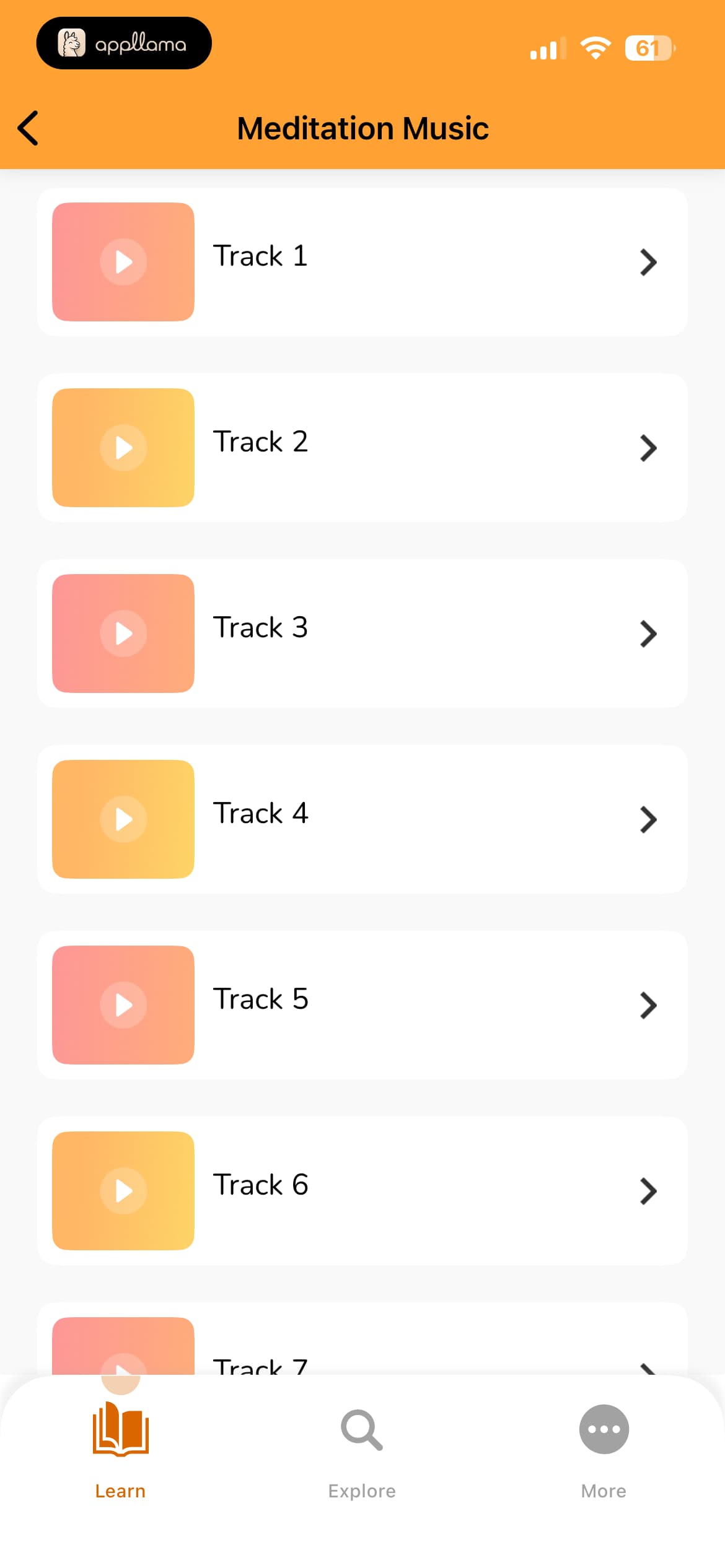 Music Track List