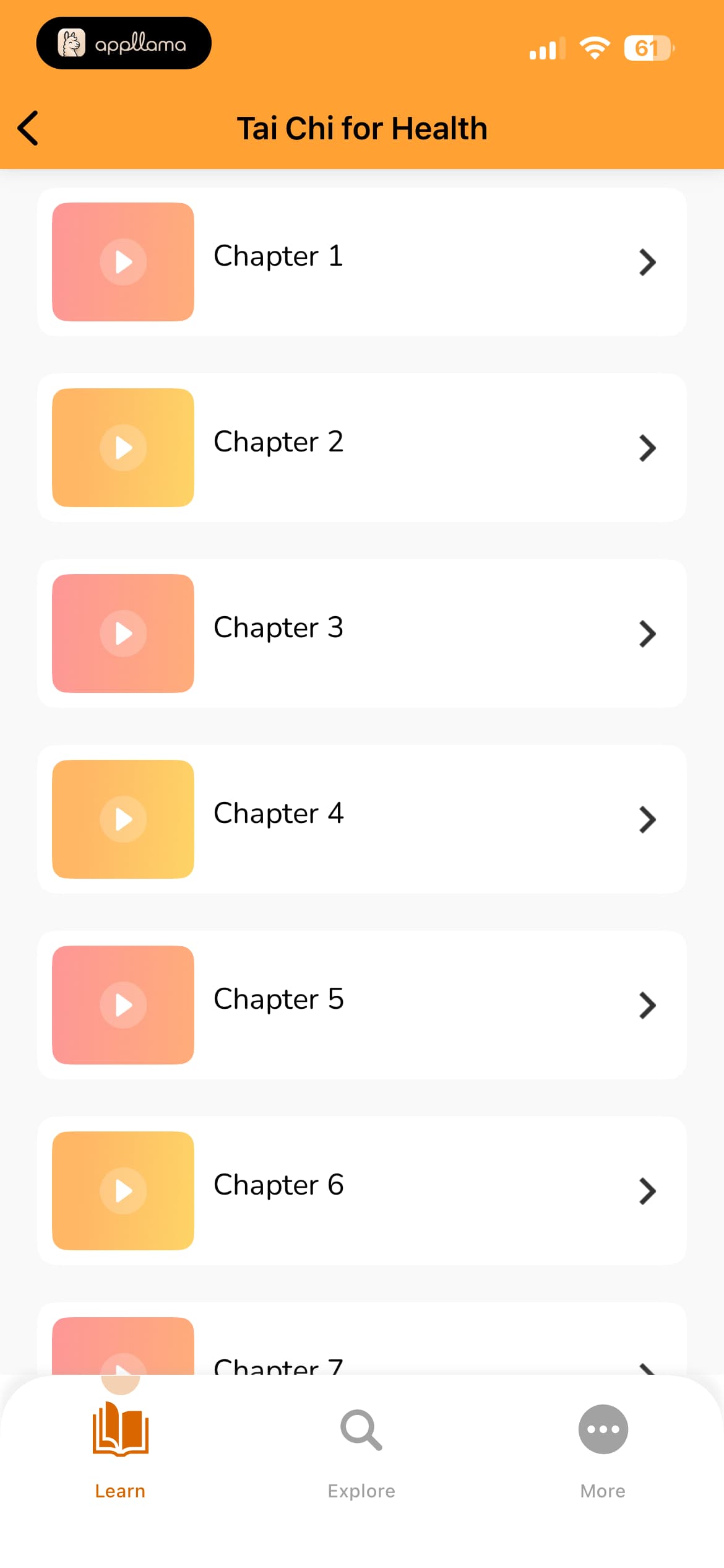 Audio Chapter List