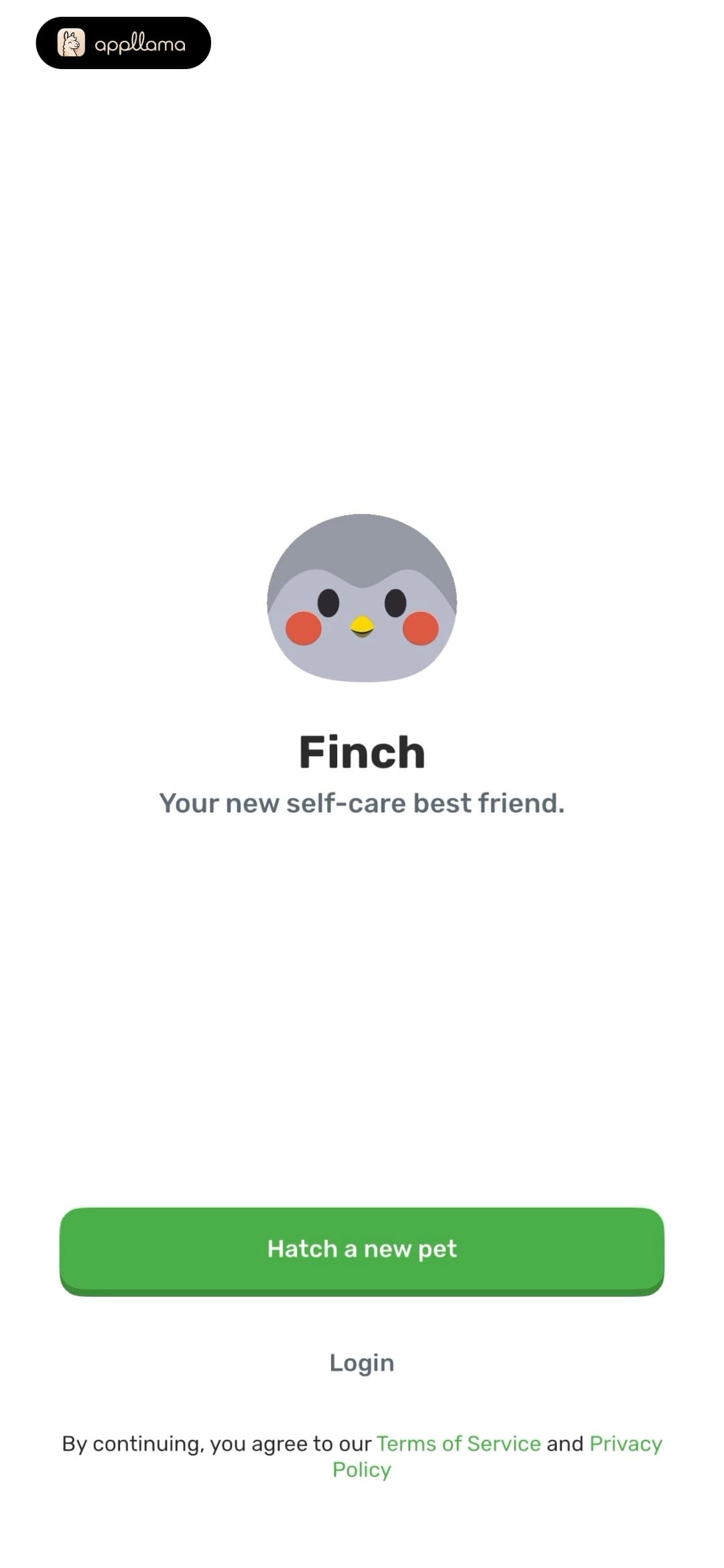 Finch: Self-Care Pet home screen