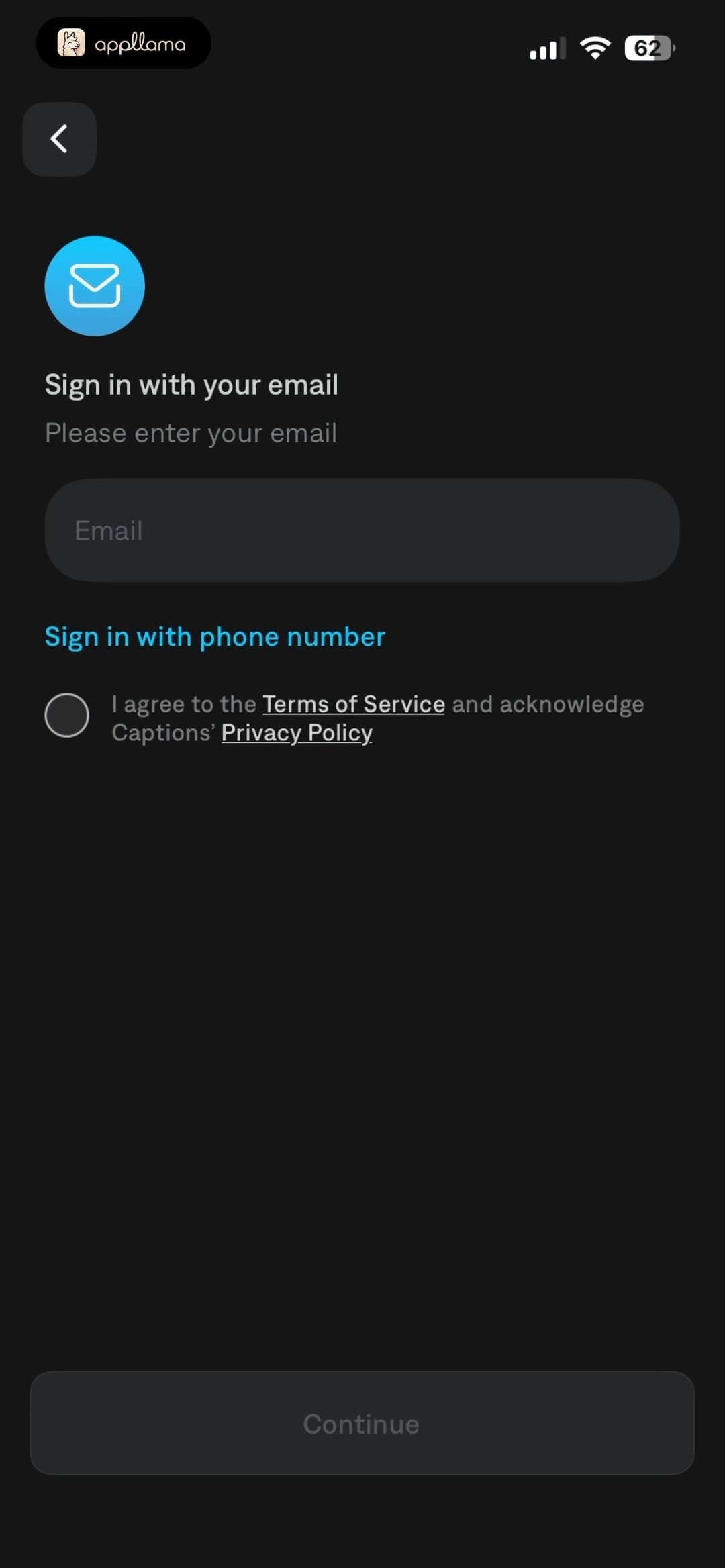 Email Sign In