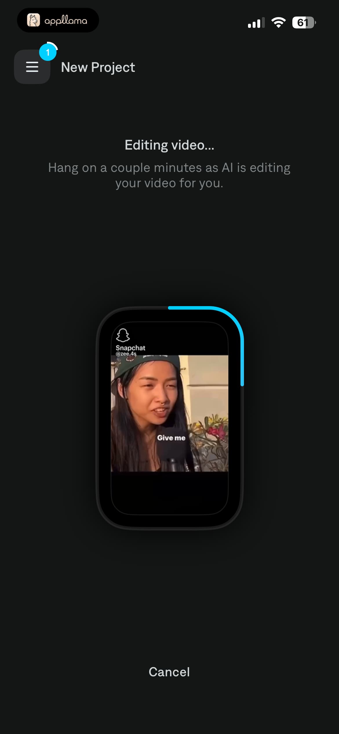 AI Editing Progress