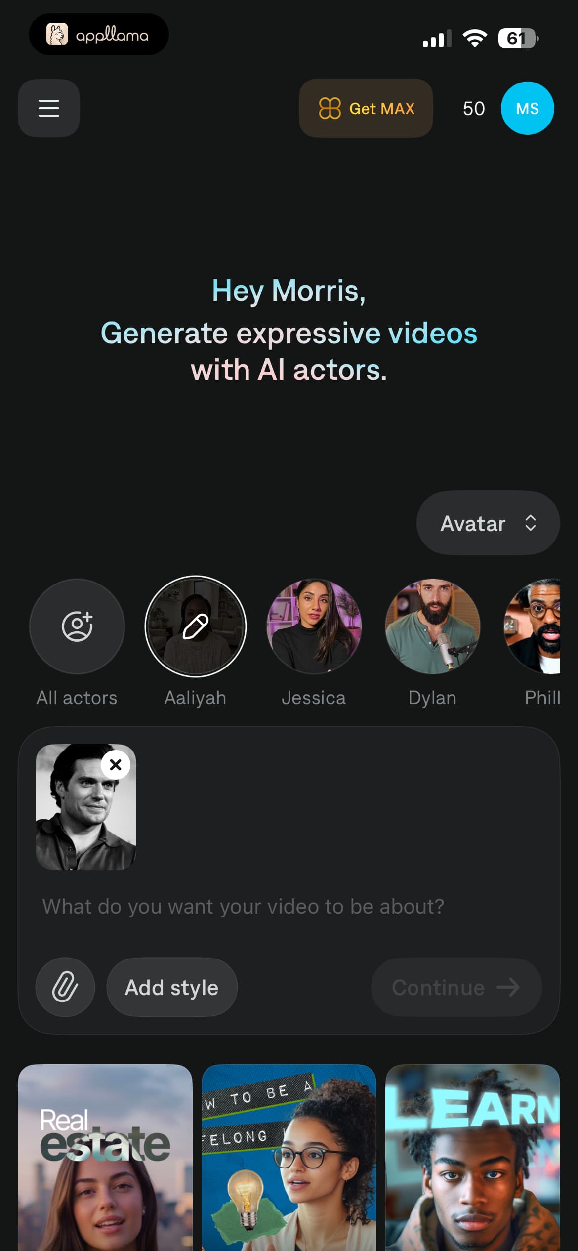 AI Actor Home