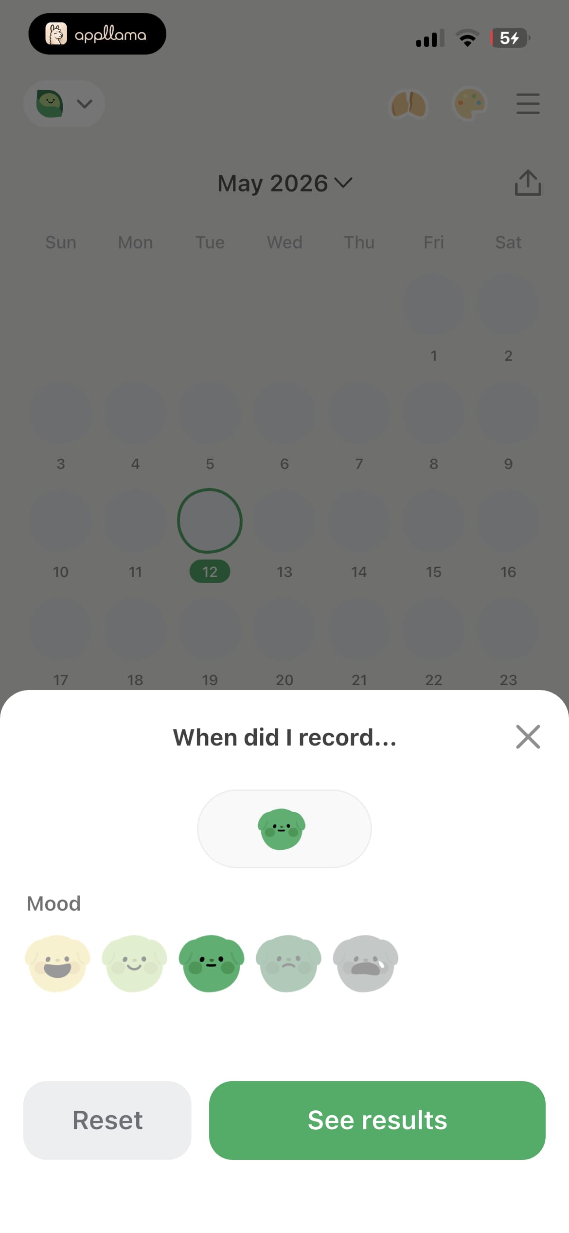 Mood Record Modal