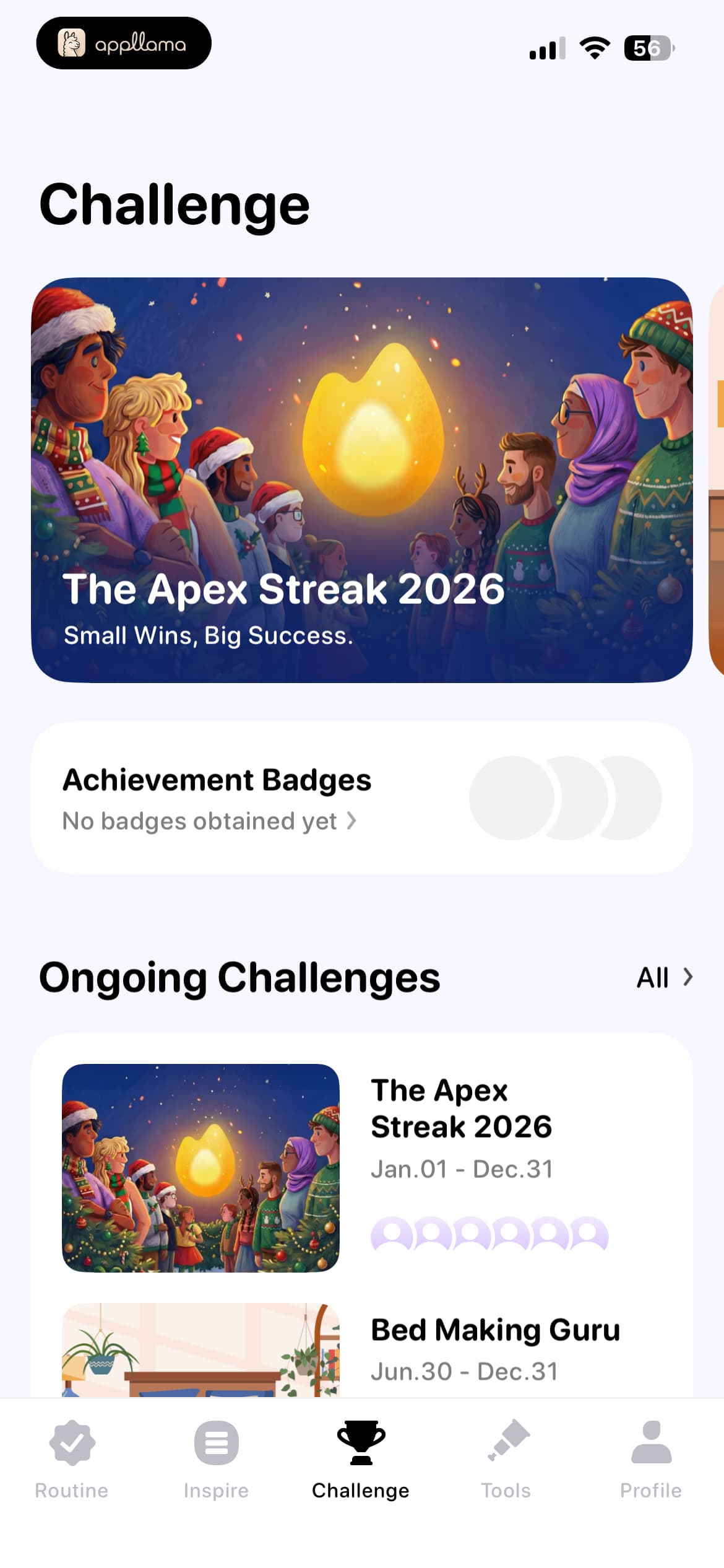 Challenge Home Top