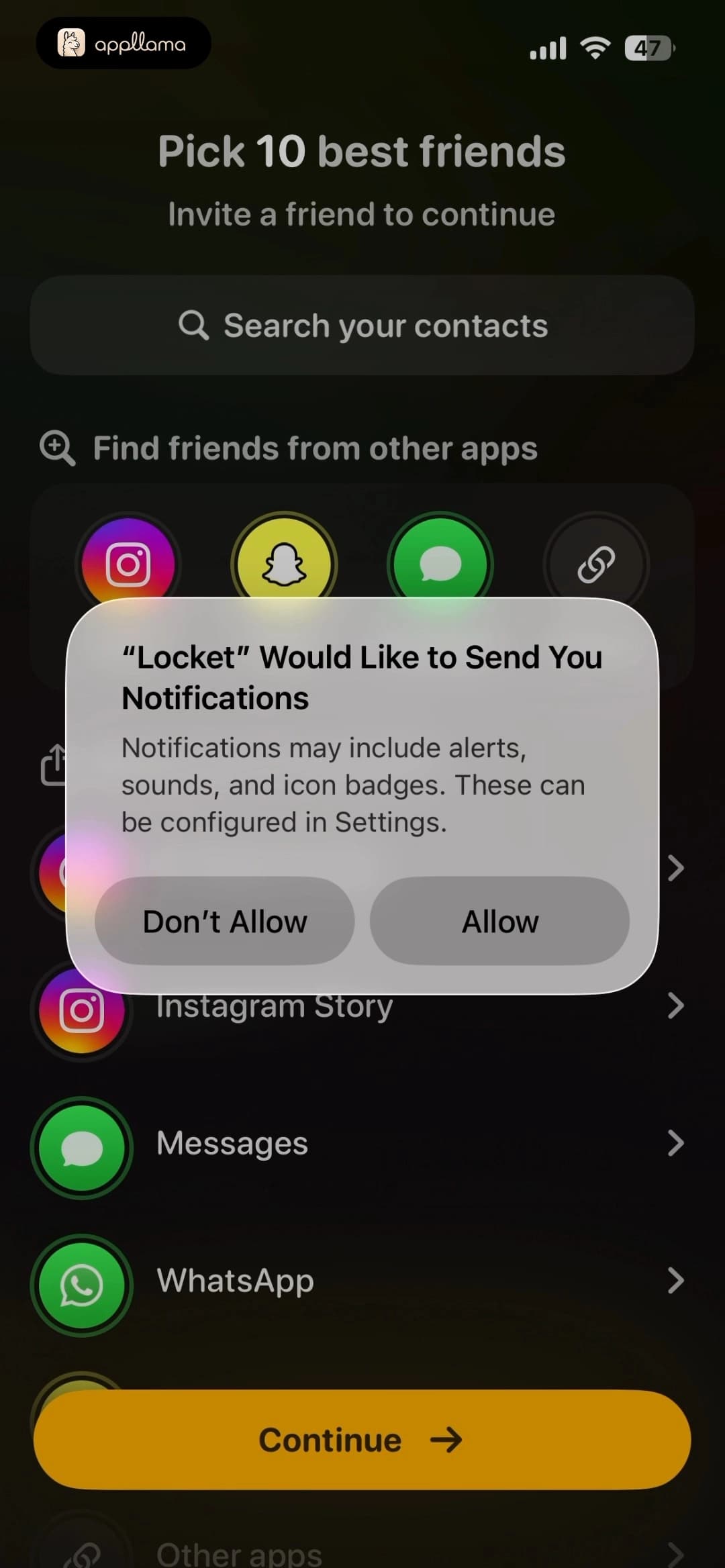 Contacts Permission