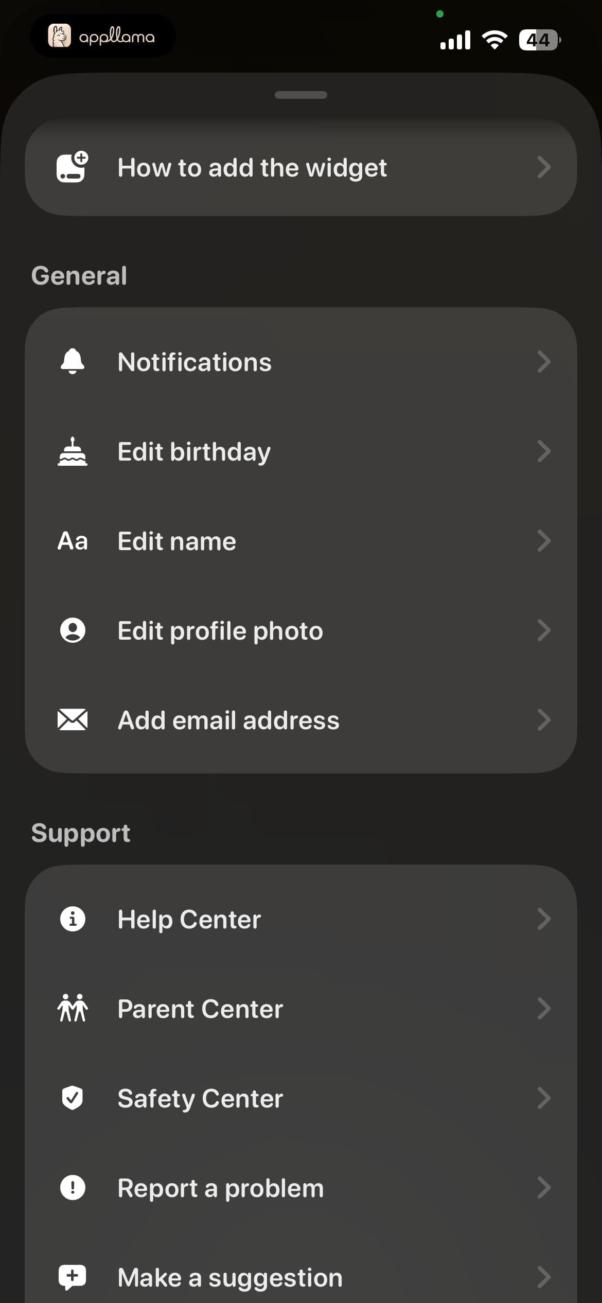 Account Settings