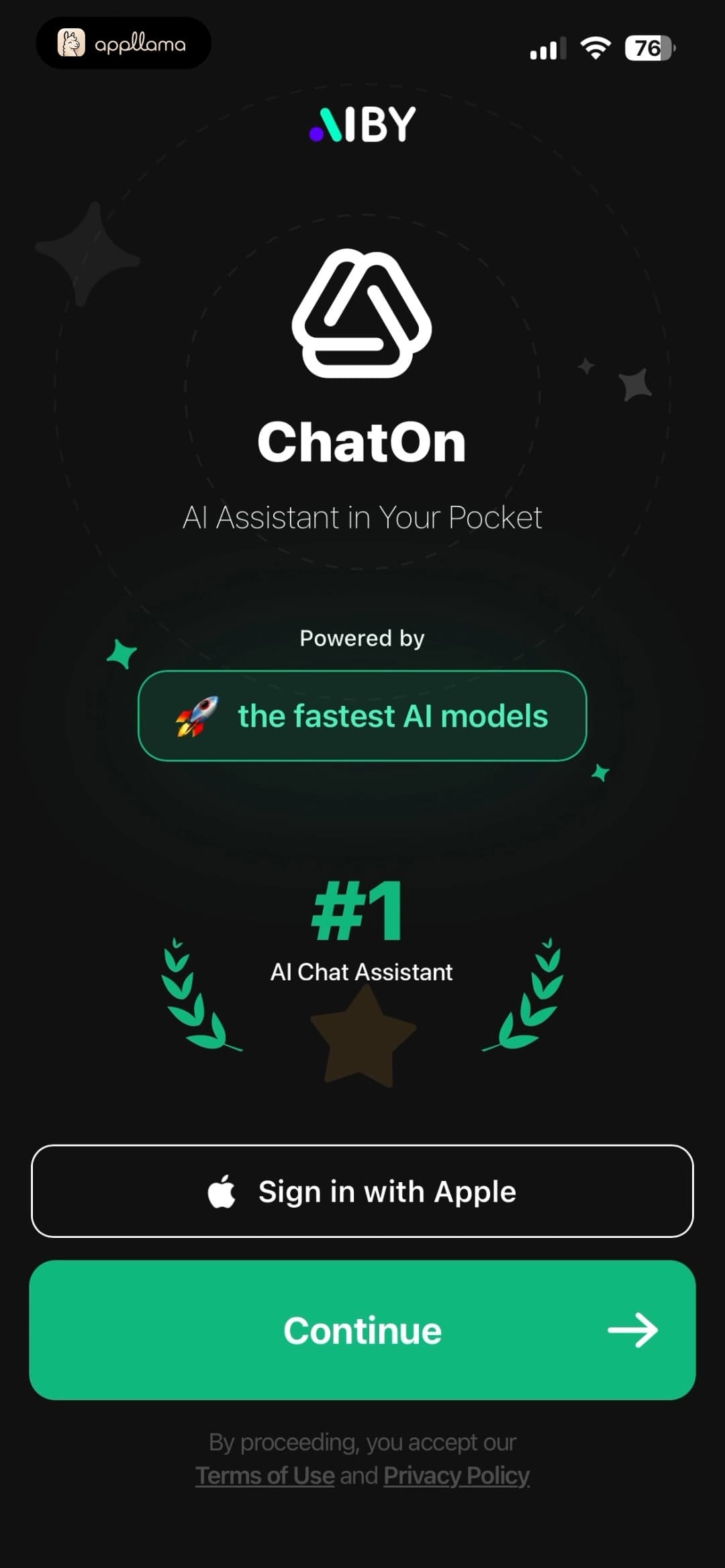 ChatOn AI - Chat Bot Assistant home screen