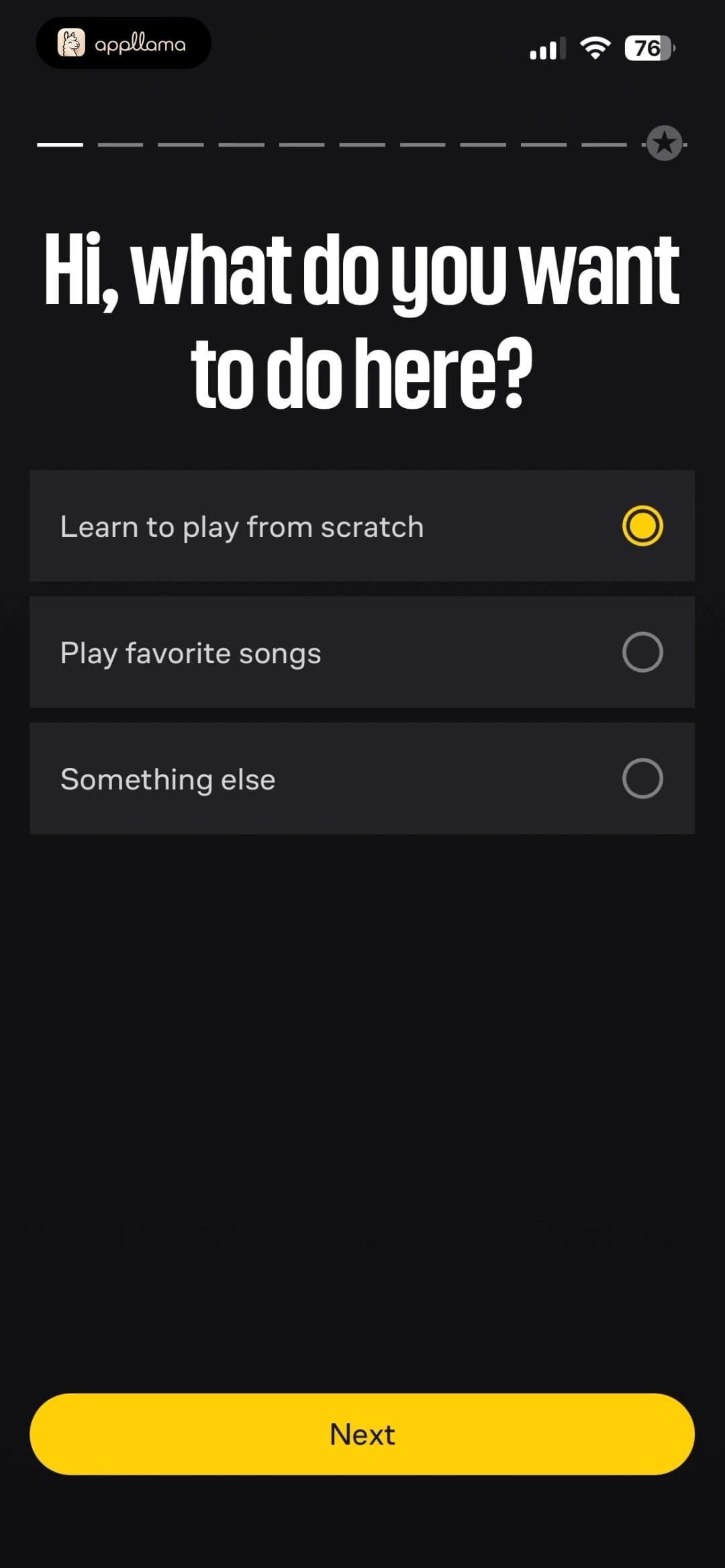 Goal Selection