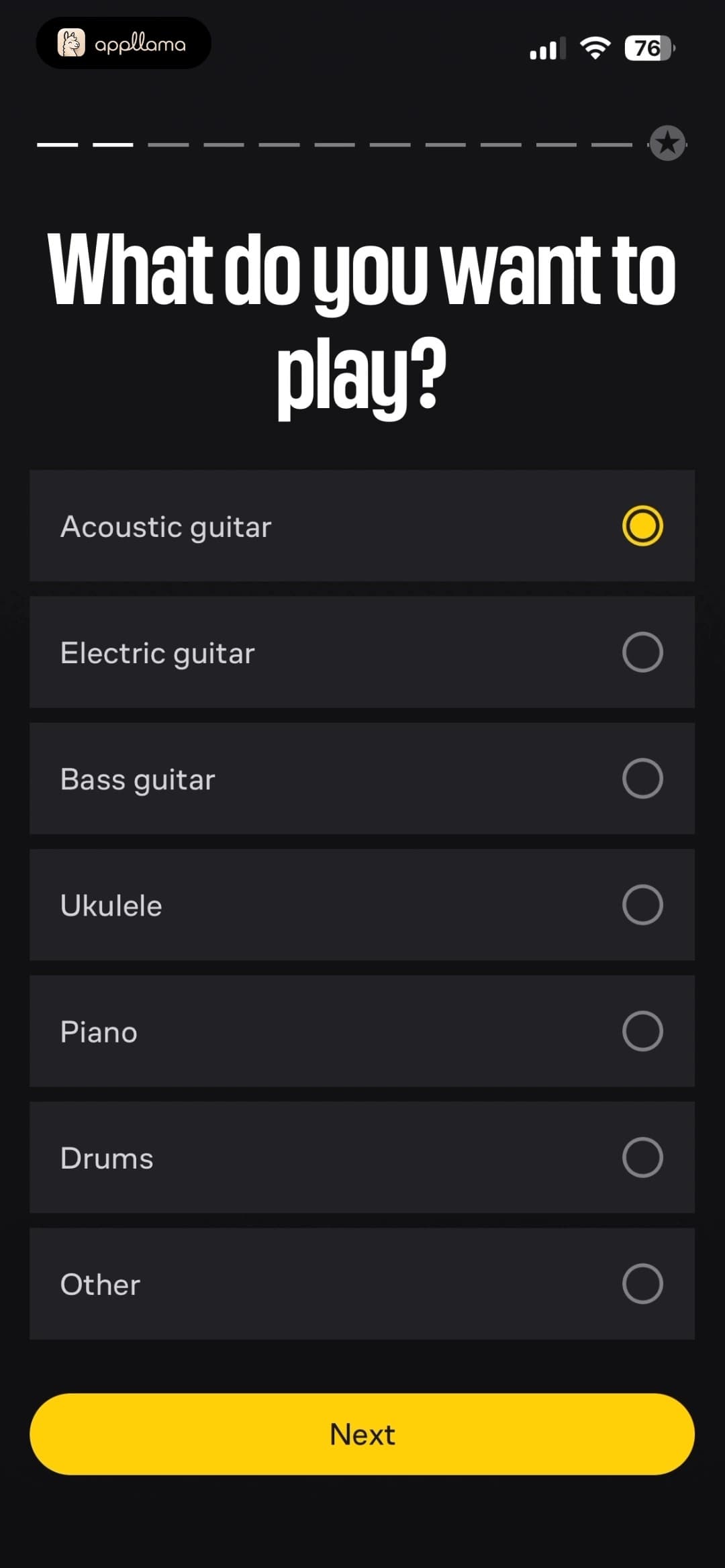 Instrument Selection