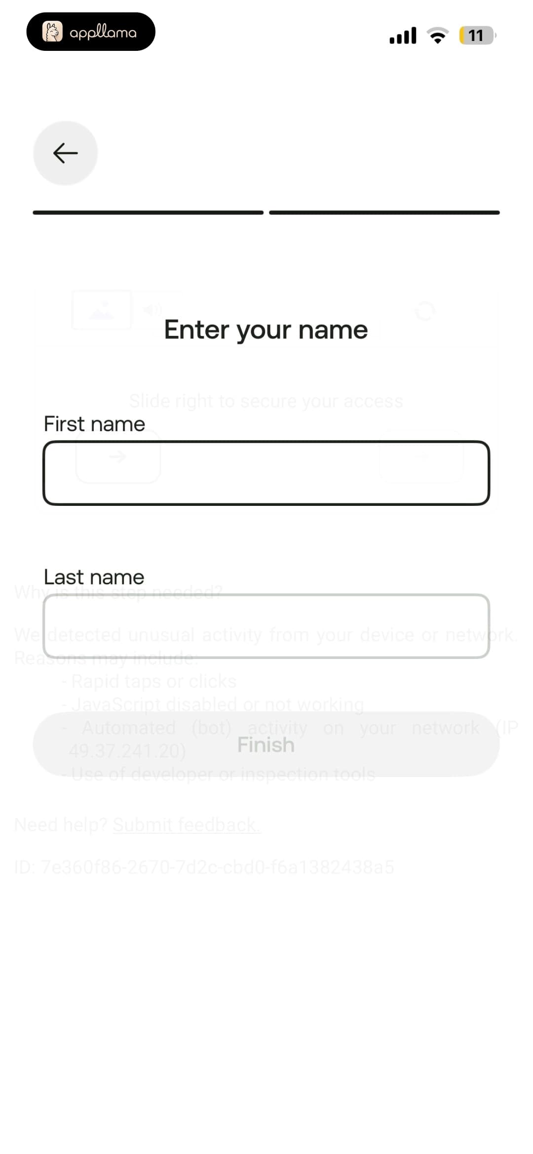 Name Entry