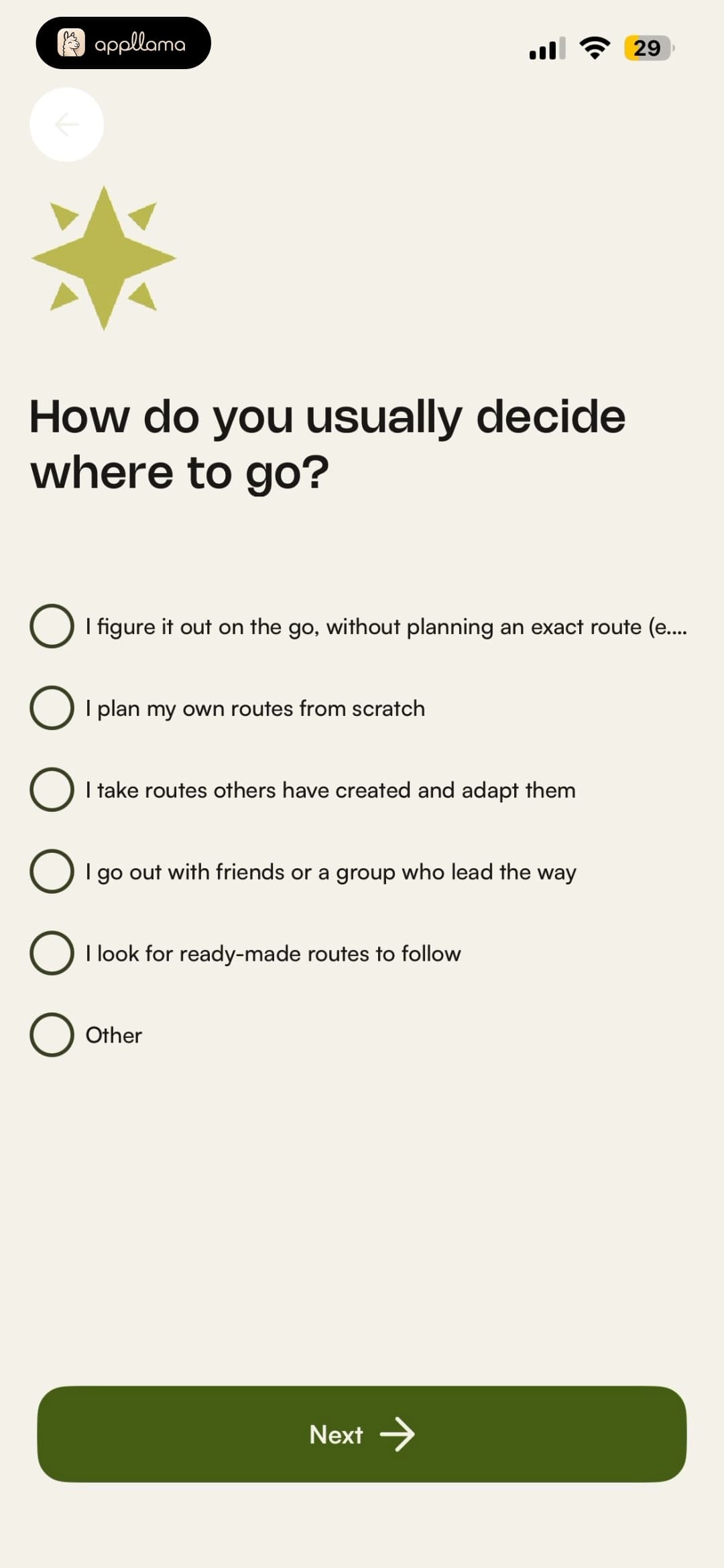 Route Decision Survey