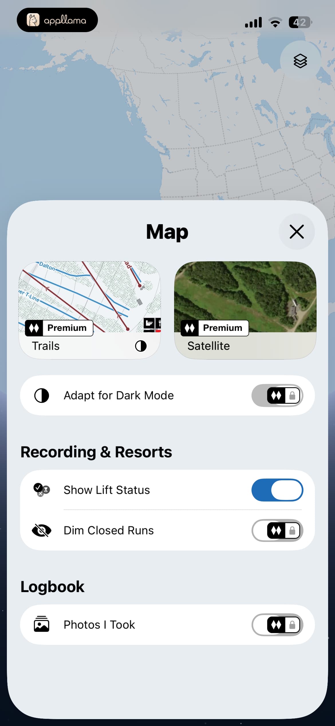 Map Settings Sheet