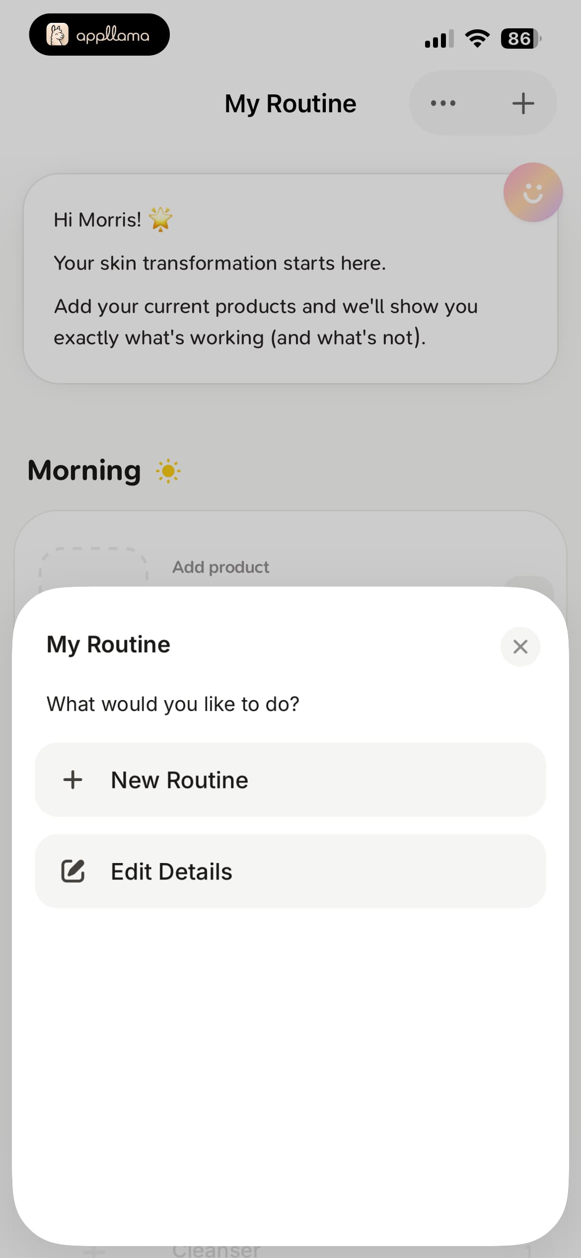 Routine Action Sheet