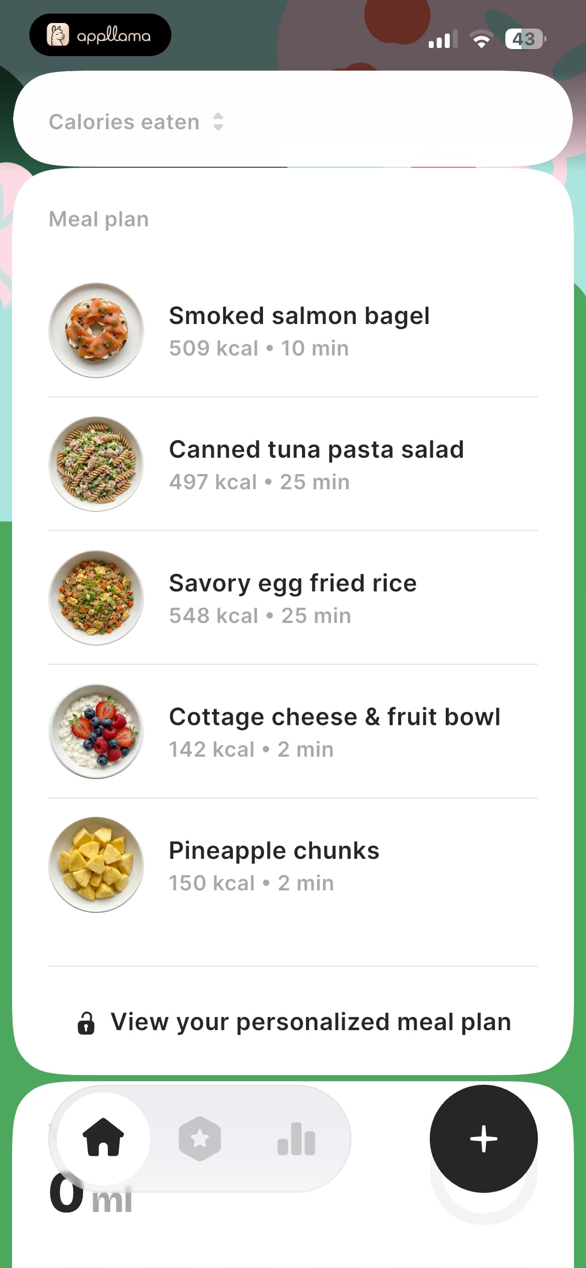 Meal plan list