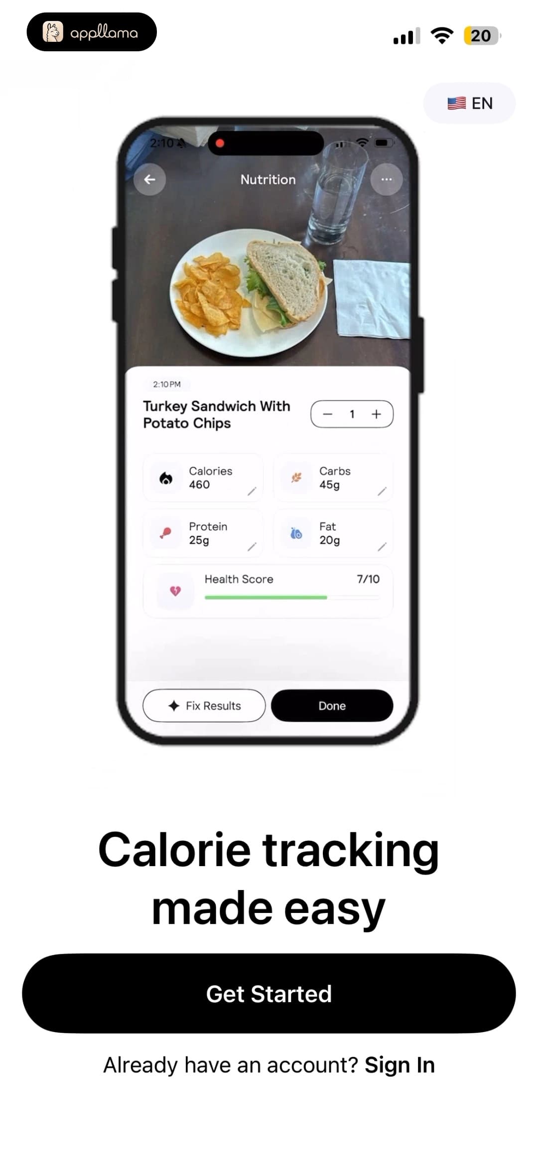 Cal AI - Calorie Tracker home screen