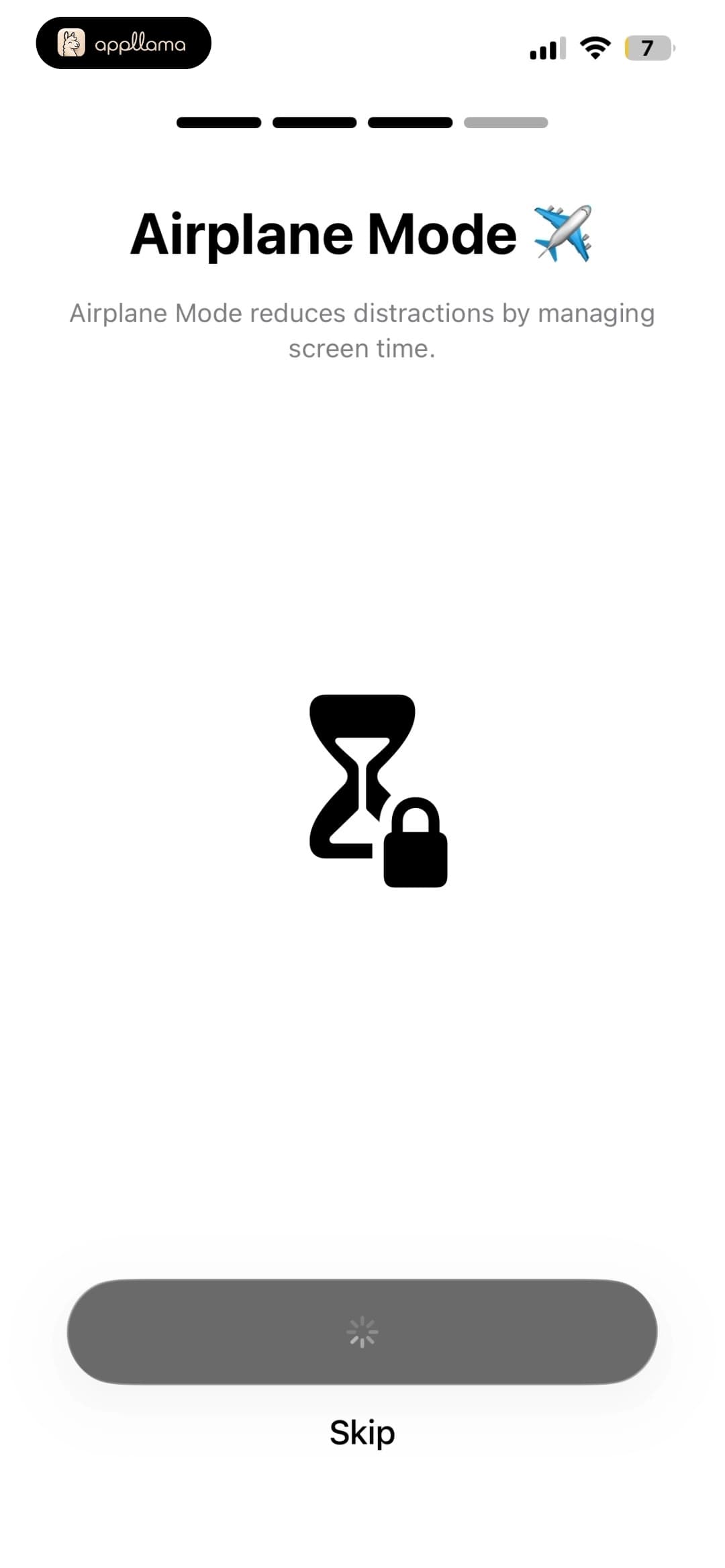 Airplane Mode Loading