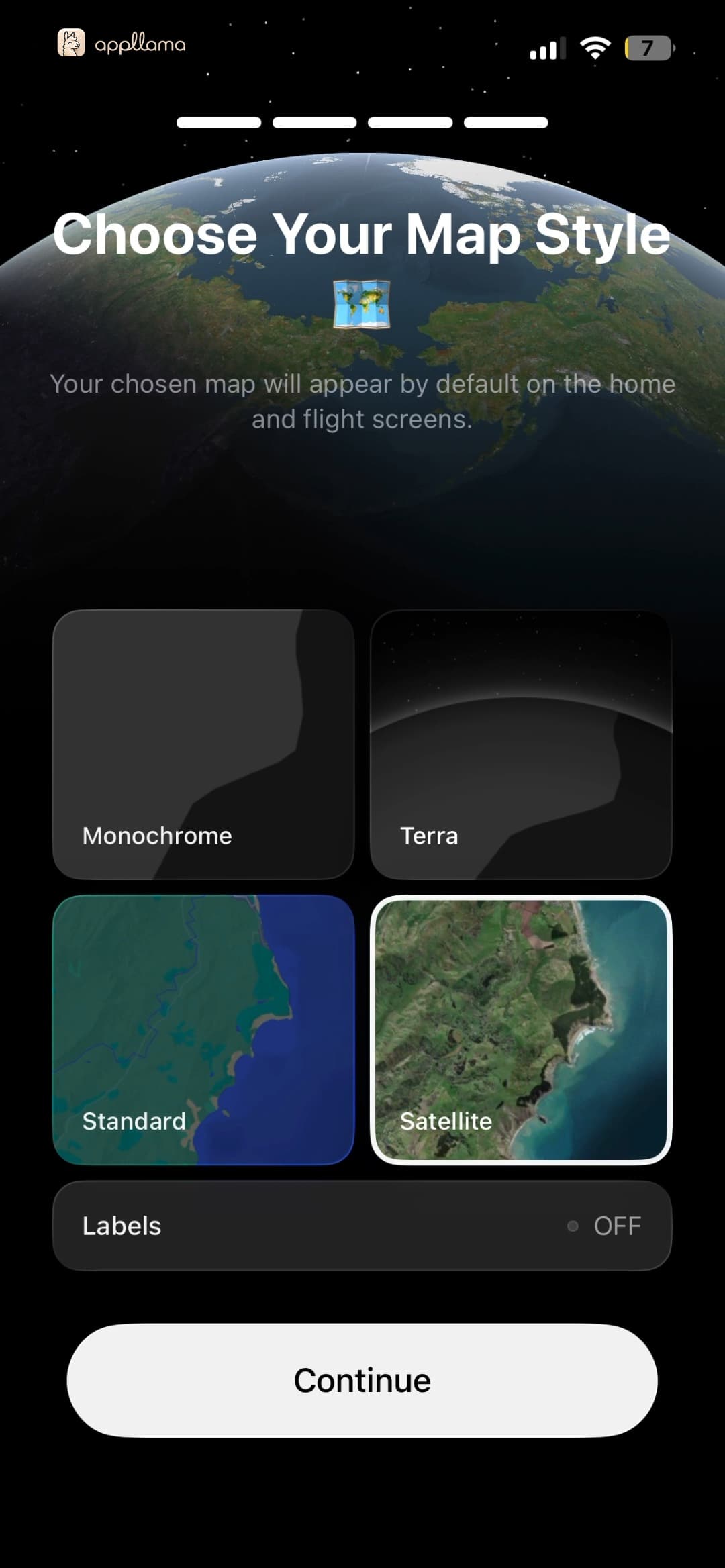 Dark Map Style Select