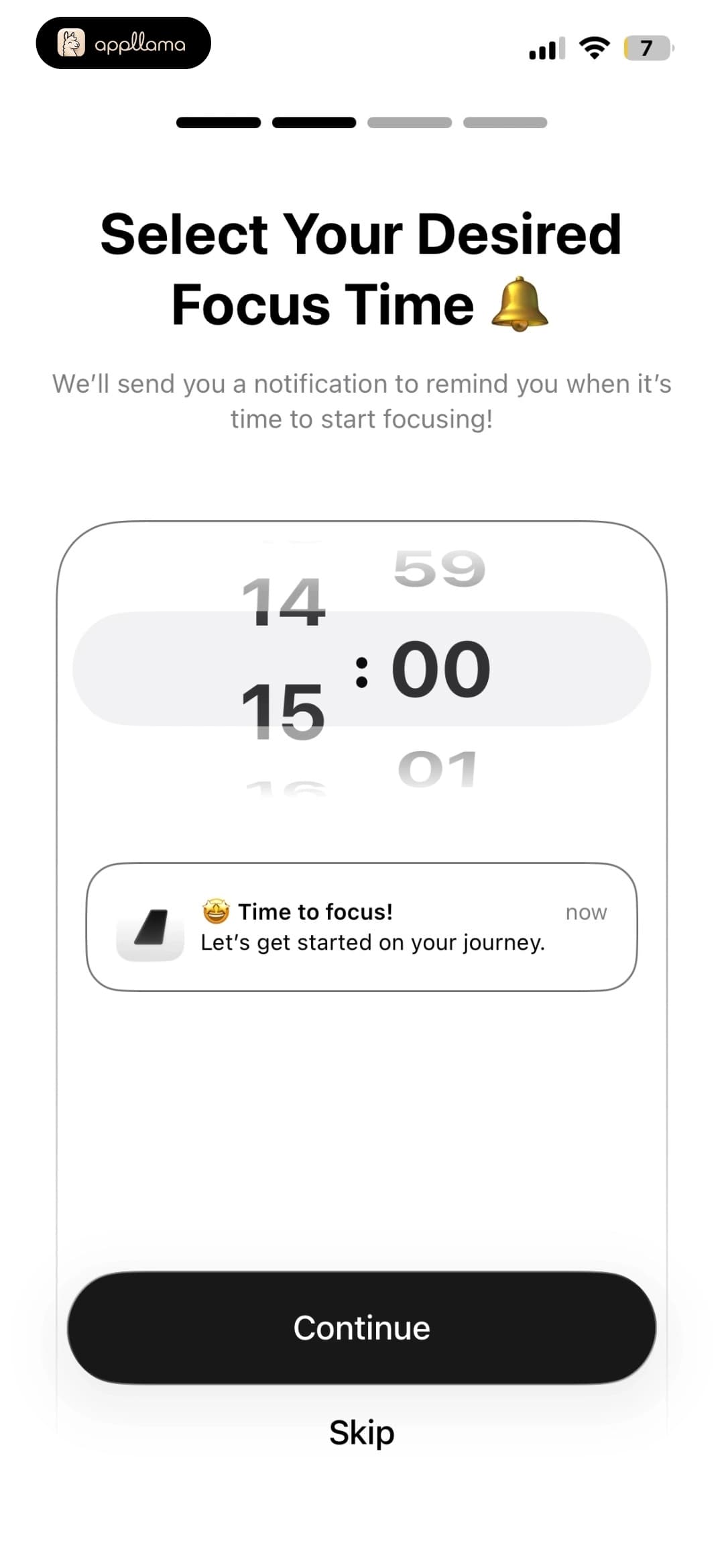 Focus Time Picker