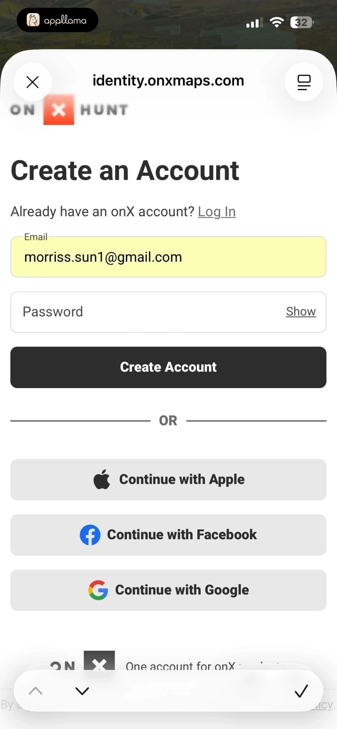 Create Account