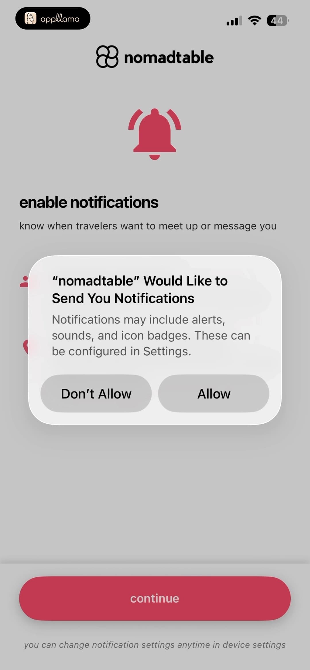 Notification iOS Alert
