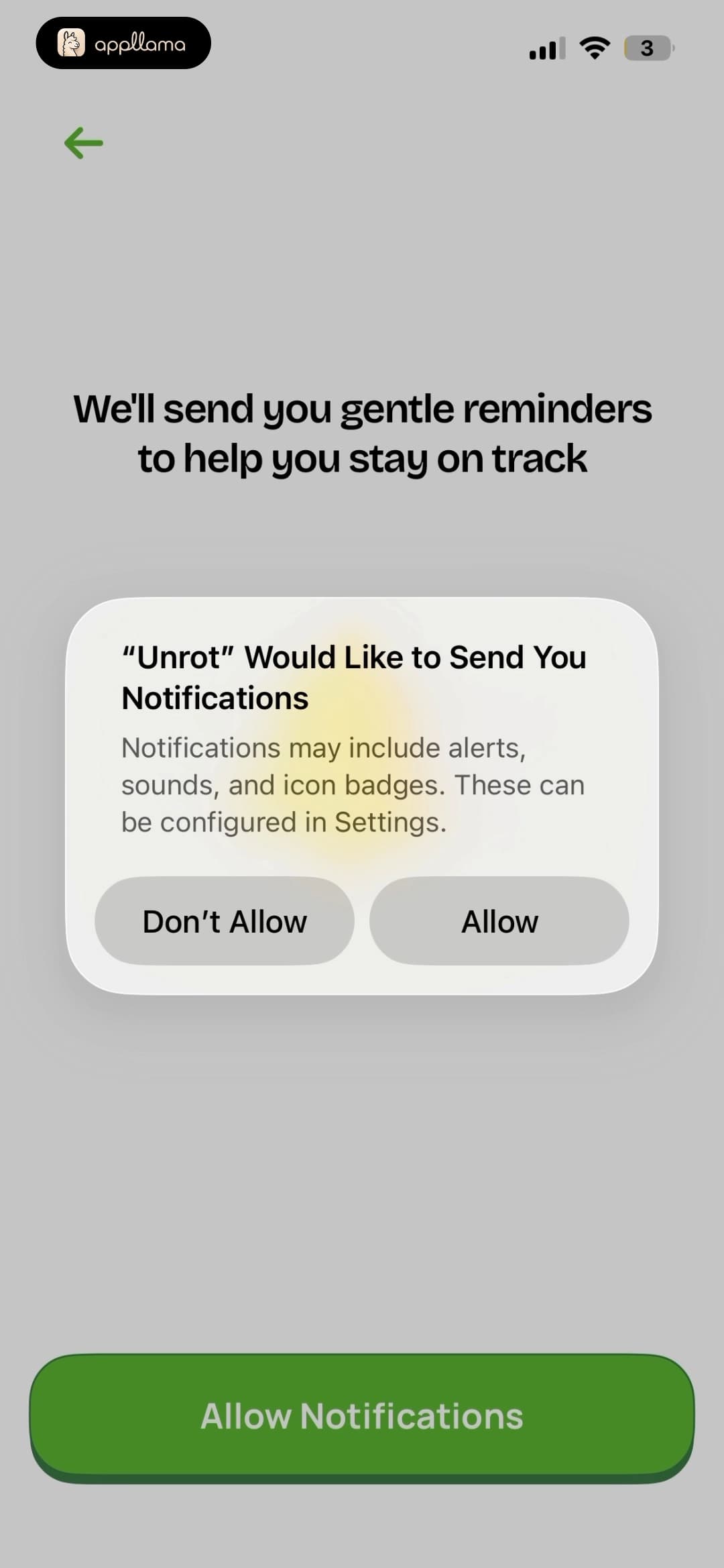 iOS Permission Alert