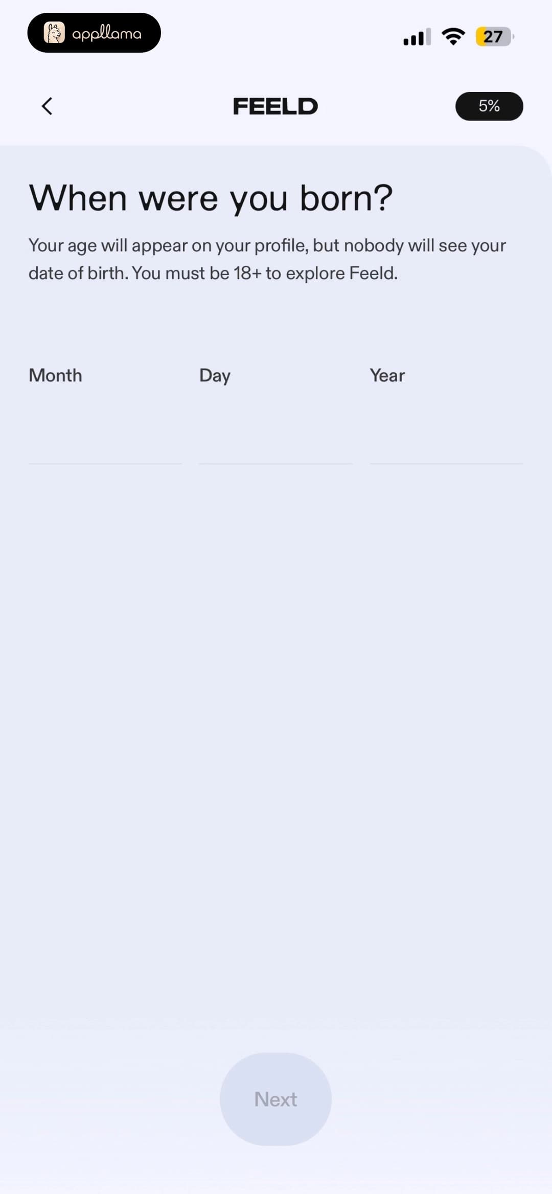 Birthdate Form