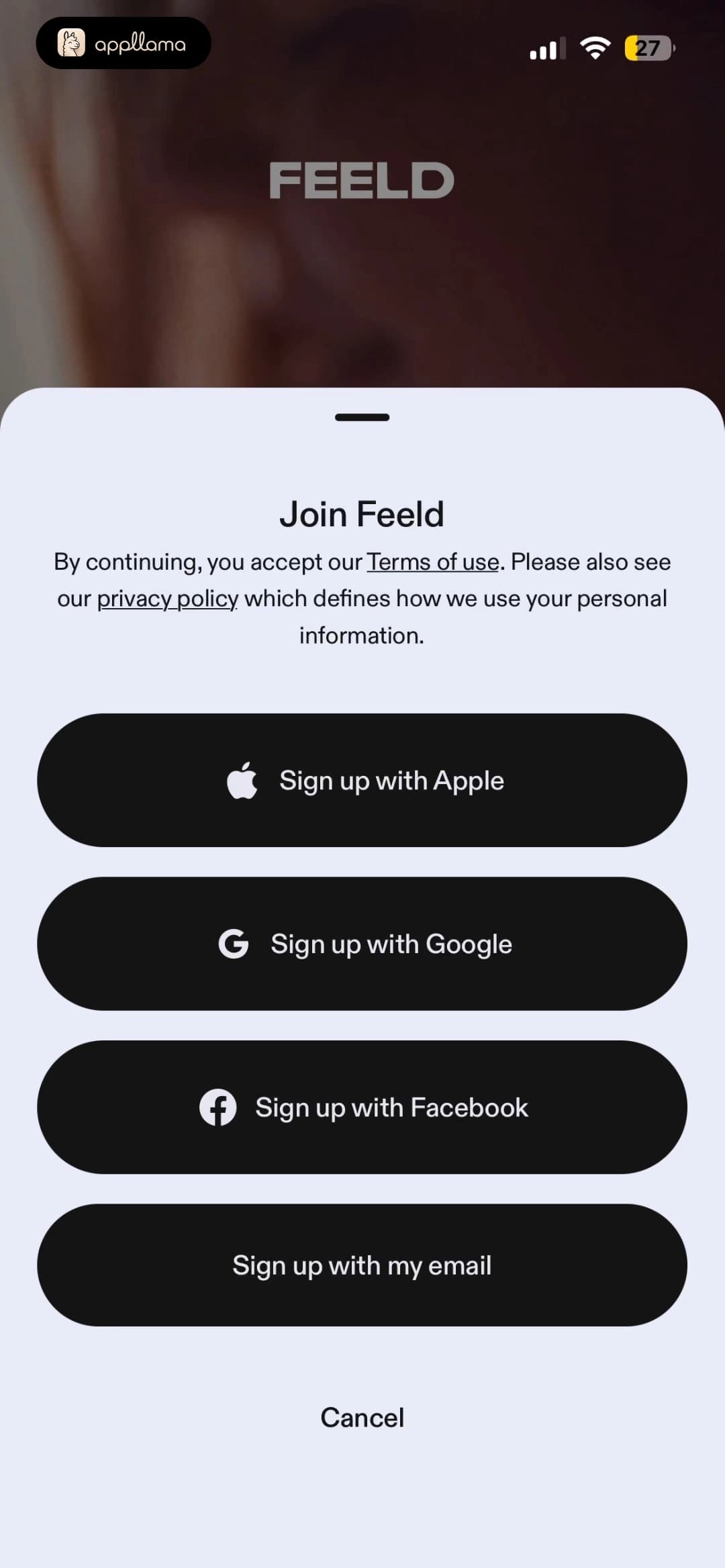 Signup Options