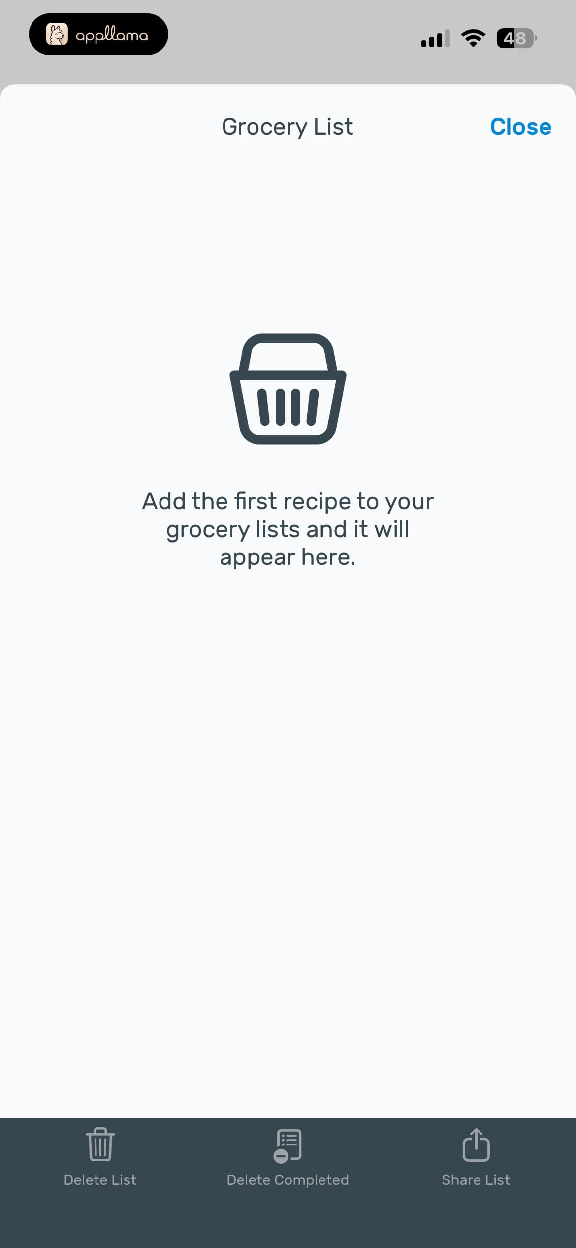 Food Diary Empty