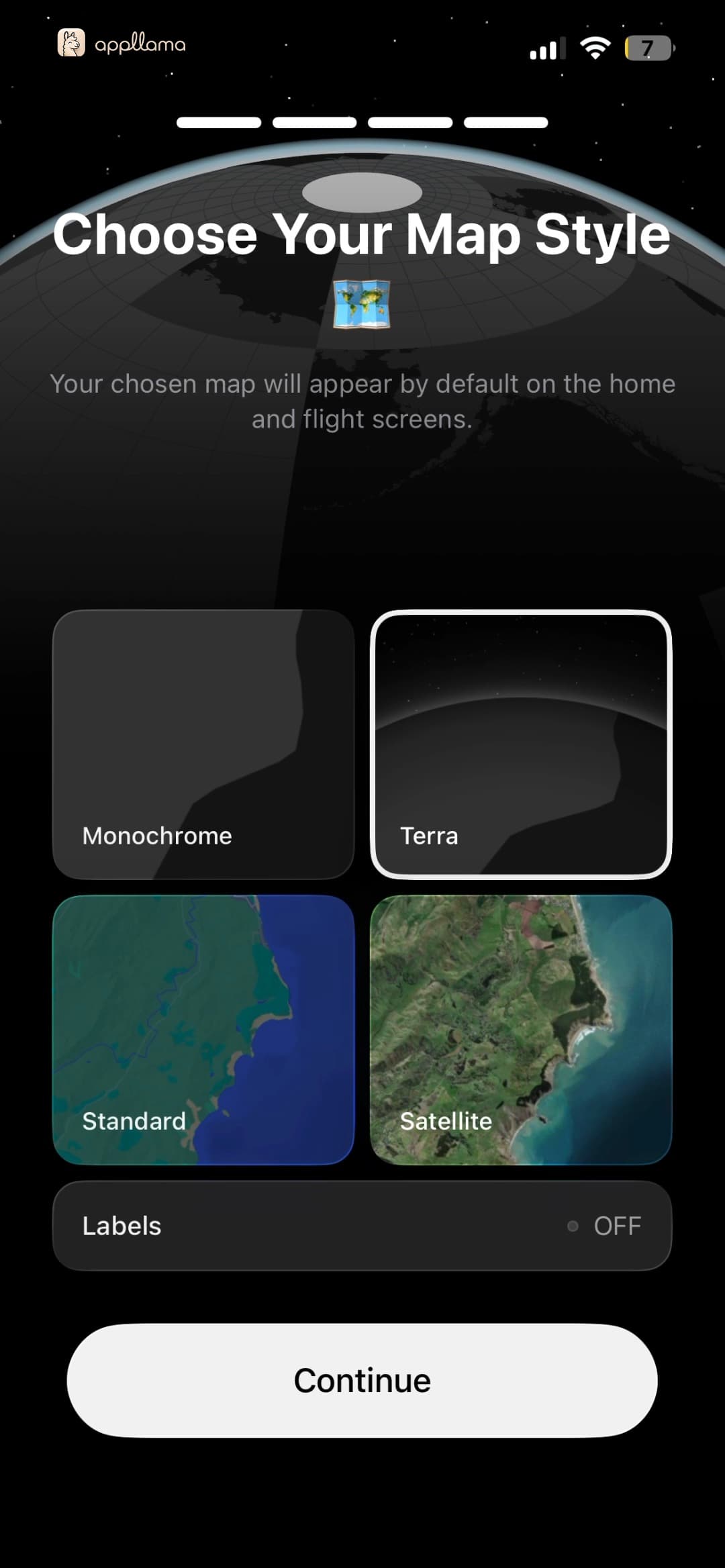 Dark Map Style Select