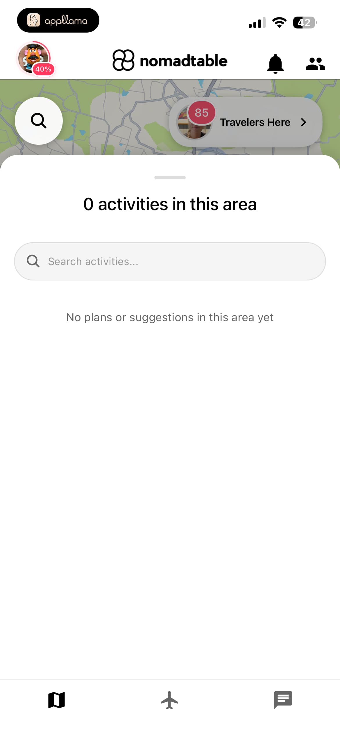 Area Activities Empty State